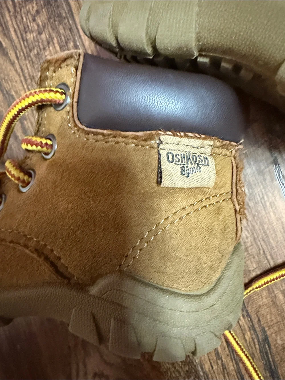OshKosh B'gosh Tan Brown Suede Kids Hiking Boots